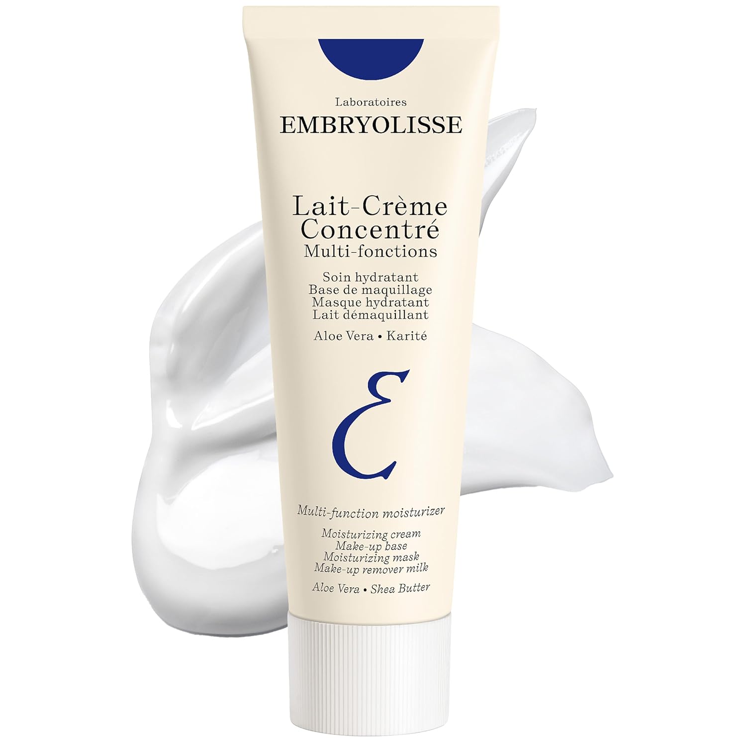 Embryolisse Lait-Crème Concentré, Multifunction Daily Moisturizer, Primer, and Makeup Remover, Suitable for All Skin Types. French Face Cream With Shea Butter & Aloe Vera