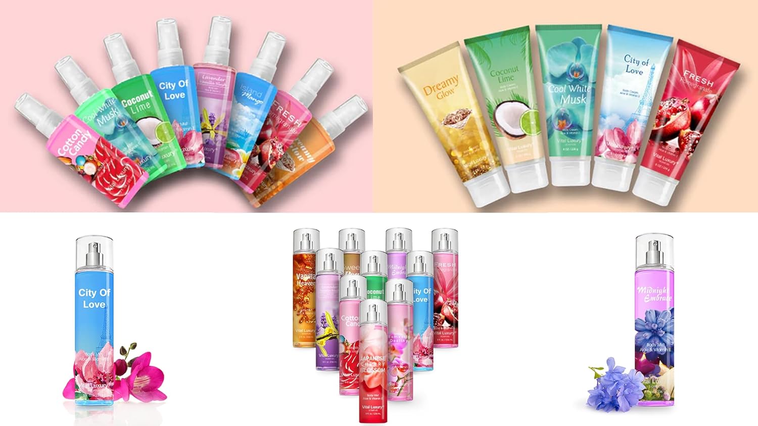 8oz. Moisturizing Fragrance Body Cream & 8oz. Fine Fragrance Body Mist Set-Luxurious Self-Care Combo for Women and Girls (Cotton Candy) - Image 6