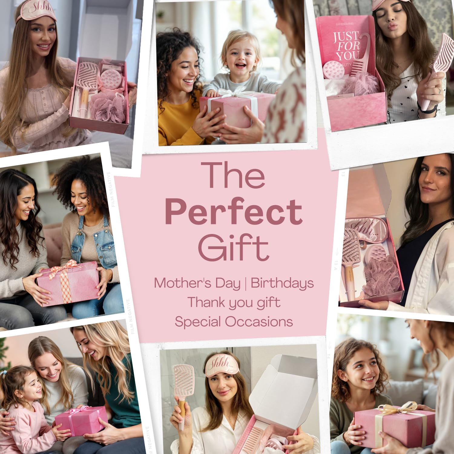 Lily England Mom Birthday Gift Set - 7-Piece Luxury Spa Gift Kit with Brush & Eye Mask - Attractive Birthday Gifts for Mom - Birthday Gift for Ultimate Self-Care Pampering - Image 3