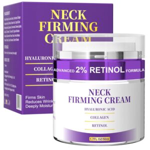 Neck Creams for Tightening and Firming, Retinol Cream for Face, Tighten and Lift Neck Firming Cream, Anti Aging Face Moisturizer with Collagen, Hyaluronic Acid for Sagging Skin, Wrinkles, 1.7 Fl OZ
