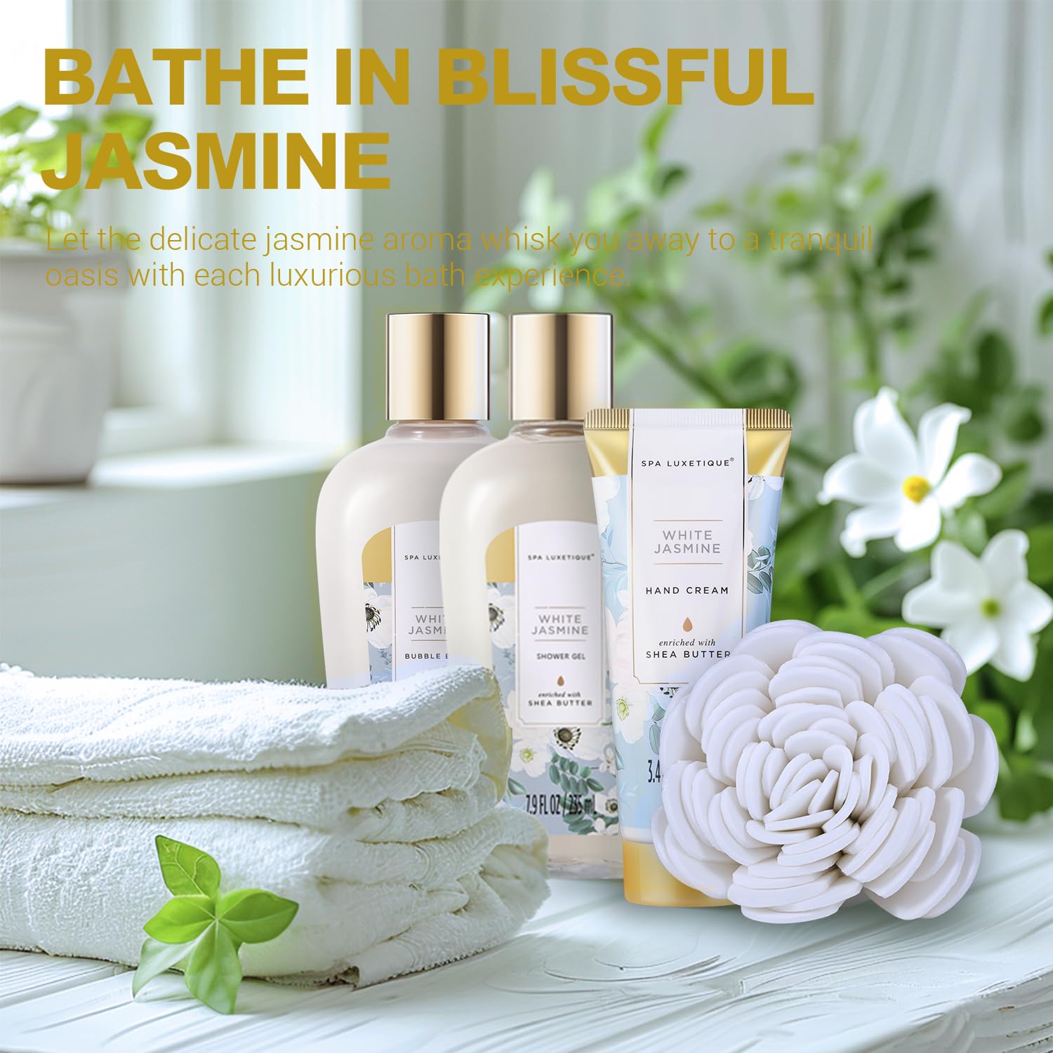 spa luxetique Spa Gift Baskets for Women - Gift Set for Women,15pcs Luxury Relaxing Spa Kit with Bath Bombs, Birthday Gifts Body and Bath Set - Image 3