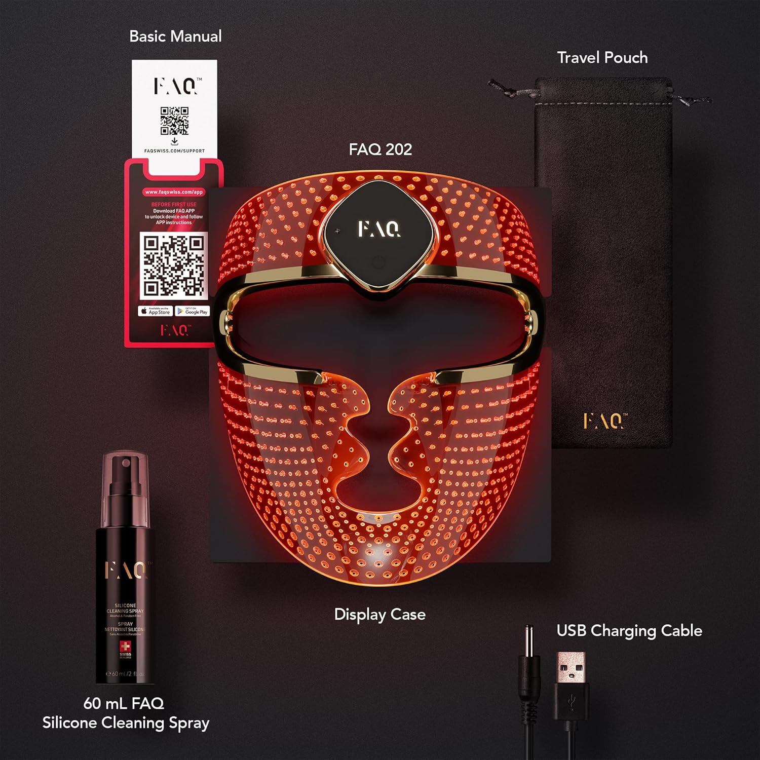 FAQ 202 - Advanced 7 LED lights Face Mask - Wireless Face Masks Beauty - 600 Glow Points - Wearable Skin Care - Image 3