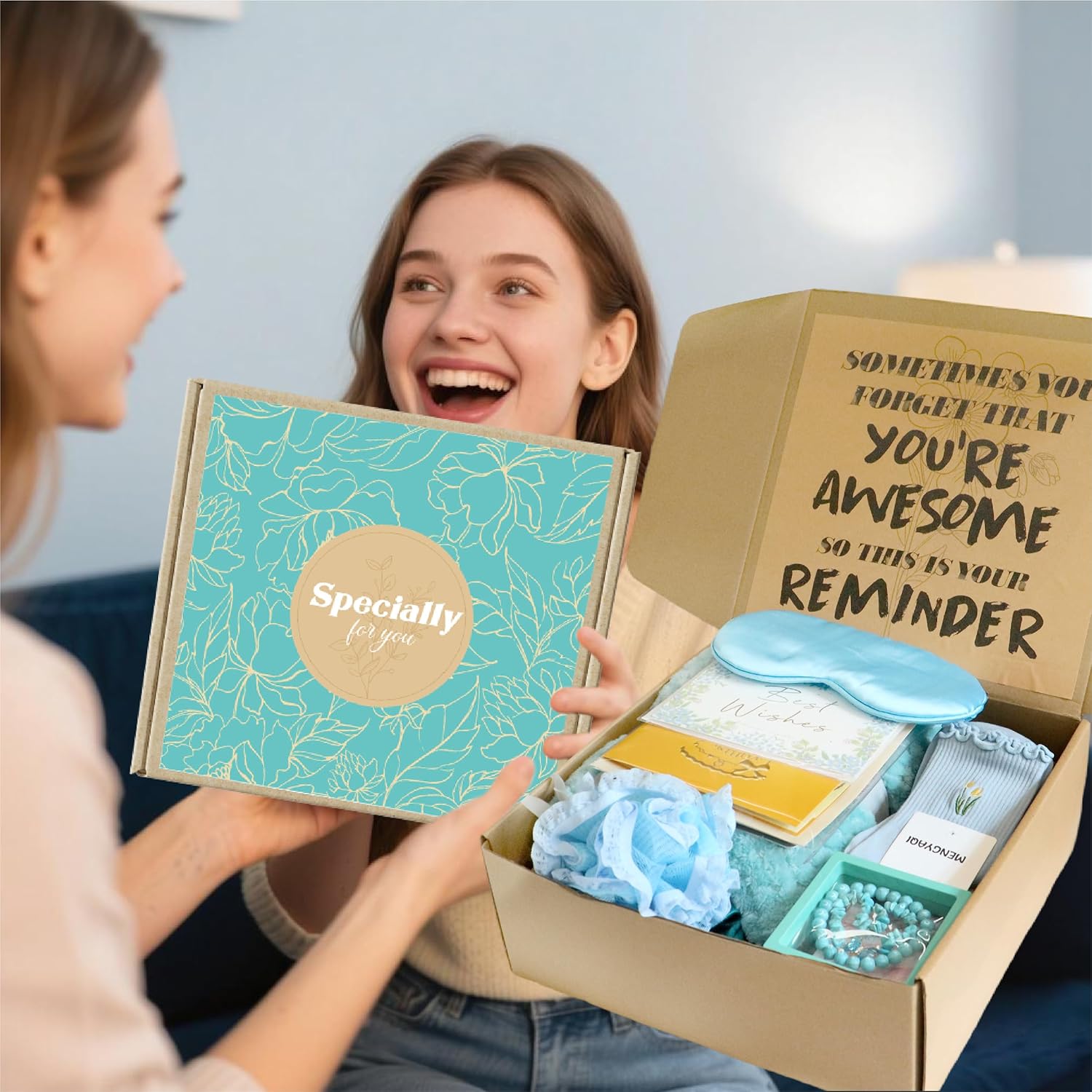 Birthday Gifts for Women Self Care Gifts Get Well Soon Gifts, Ocean Relaxing Spa Gifts Basket Care Package w/Luxury Flannel Blanket, Unique Idea for Mom Her Friends Sister Wife - Image 7