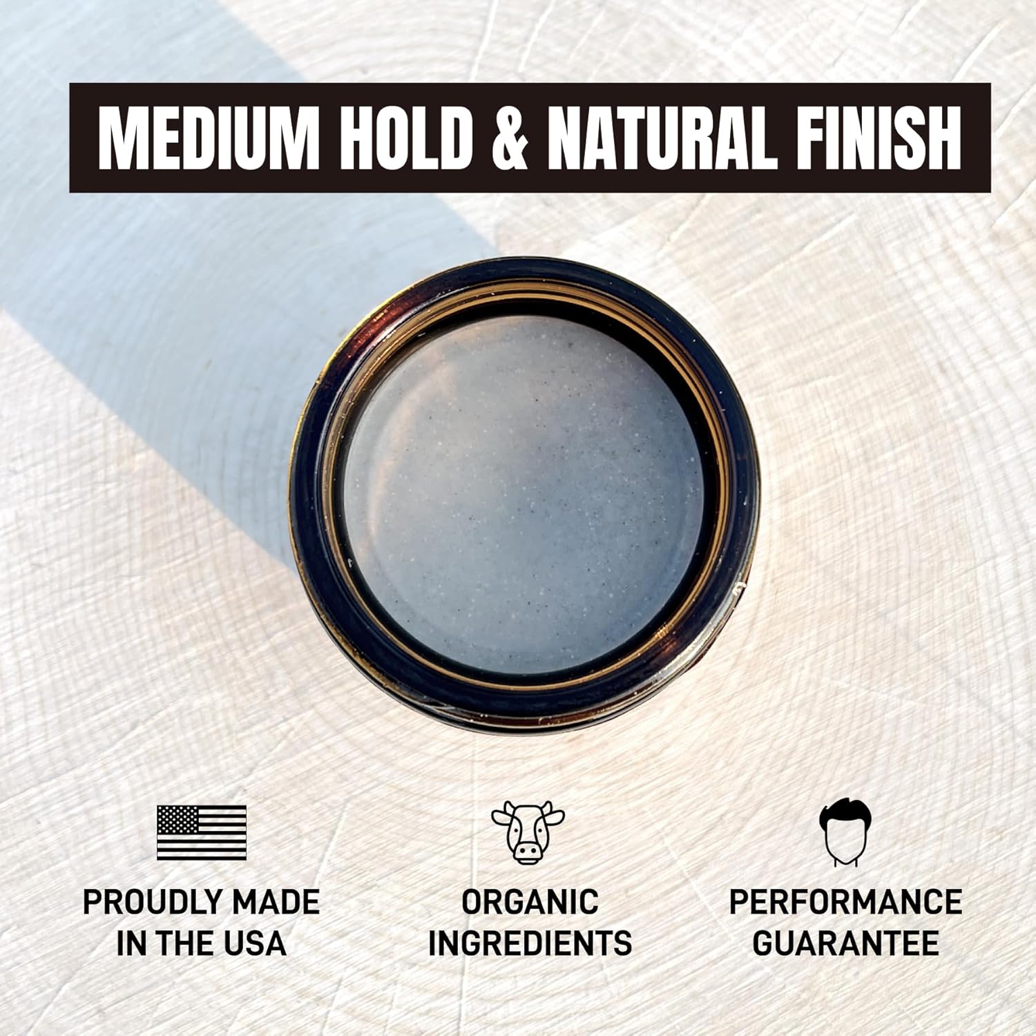 All Natural Tallow Hair Clay - Premium Hair Styling Clay - Organic Ingredients - Zero Toxins - Perfect for everyday use - Medium Hold & Natural Finish - Non-Greasy Formula – 2.5 oz - Image 3