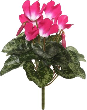 Vickerman Everyday Artificial Beauty Cyclamen Bush 11″ Long – Premium Faux Floral Decor for Wedding or Everyday Arrangements – Maintenance Free Flowers