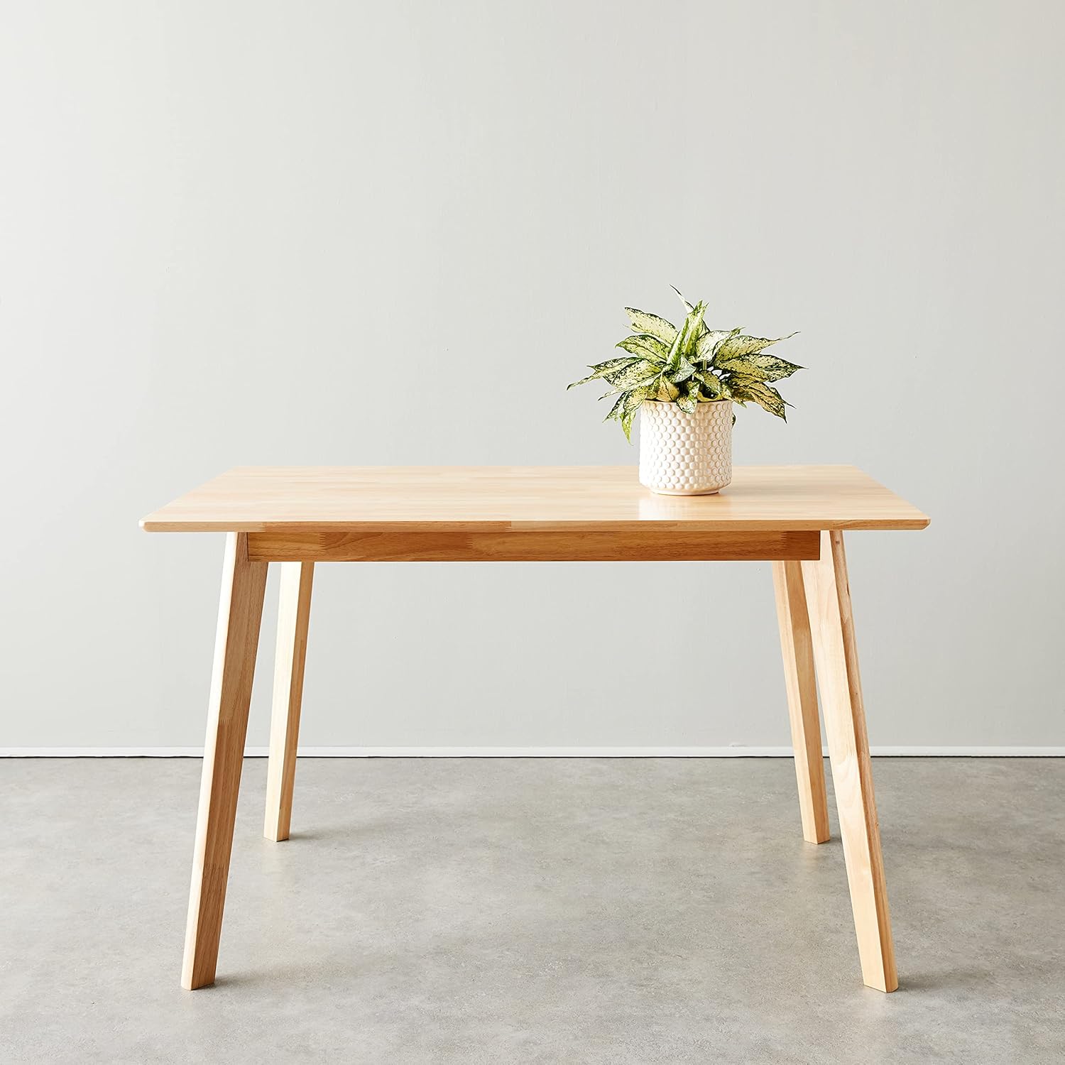 Amazon Basics FSC Certified Solid Wood Kitchen Rectangular Dining Table, Easy to Assemble, 29.5"D x 47.2"W x 29.5"H, Natural Wood - Image 2