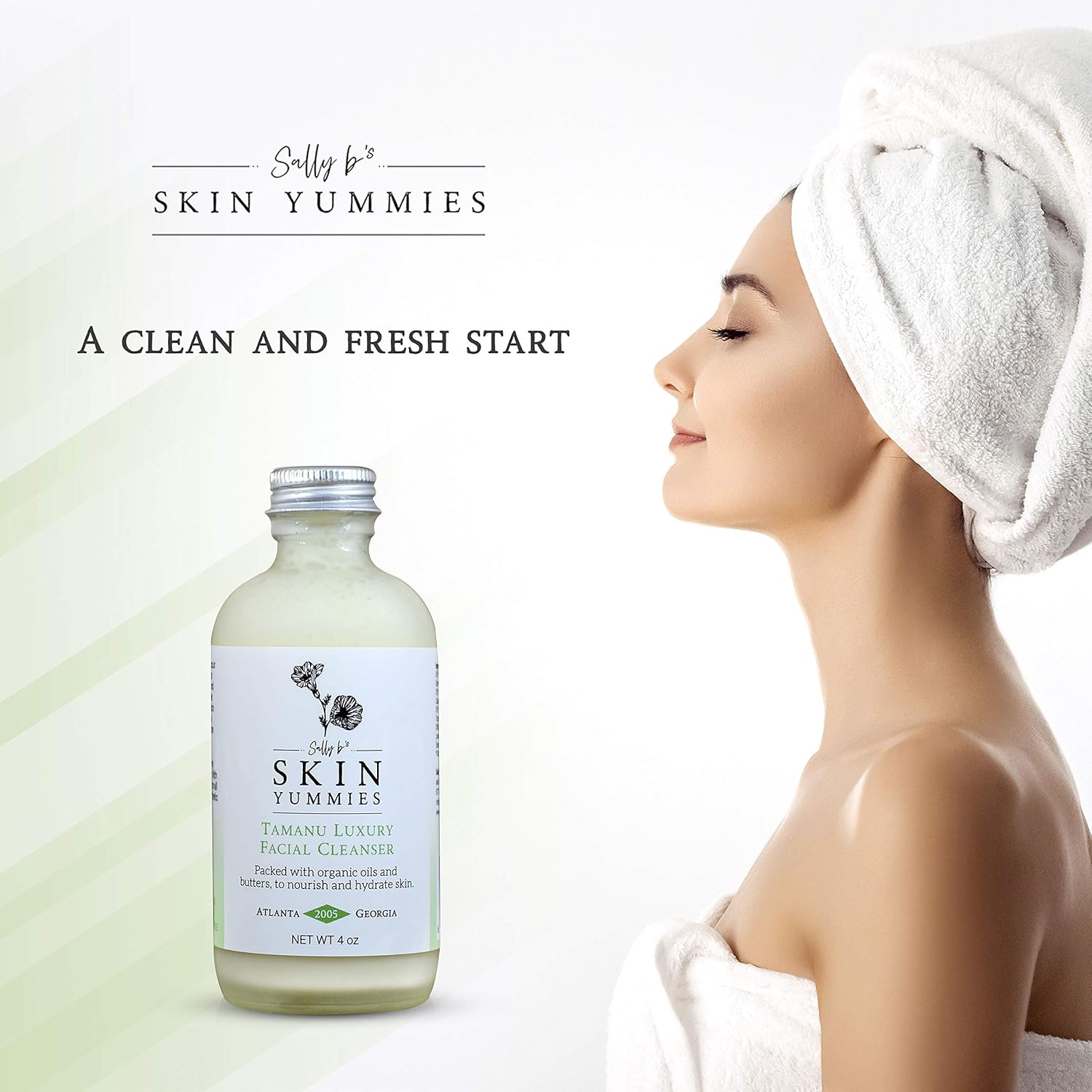 Sally B's Tamanu Luxury Facial Cleanser/Cleansing Milk for Sensitive Skin/EWG Verified/Redness Relief/ 4Oz - Image 4