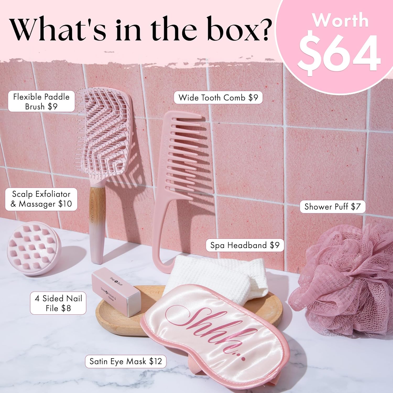 Lily England Mom Birthday Gift Set - 7-Piece Luxury Spa Gift Kit with Brush & Eye Mask - Attractive Birthday Gifts for Mom - Birthday Gift for Ultimate Self-Care Pampering - Image 2