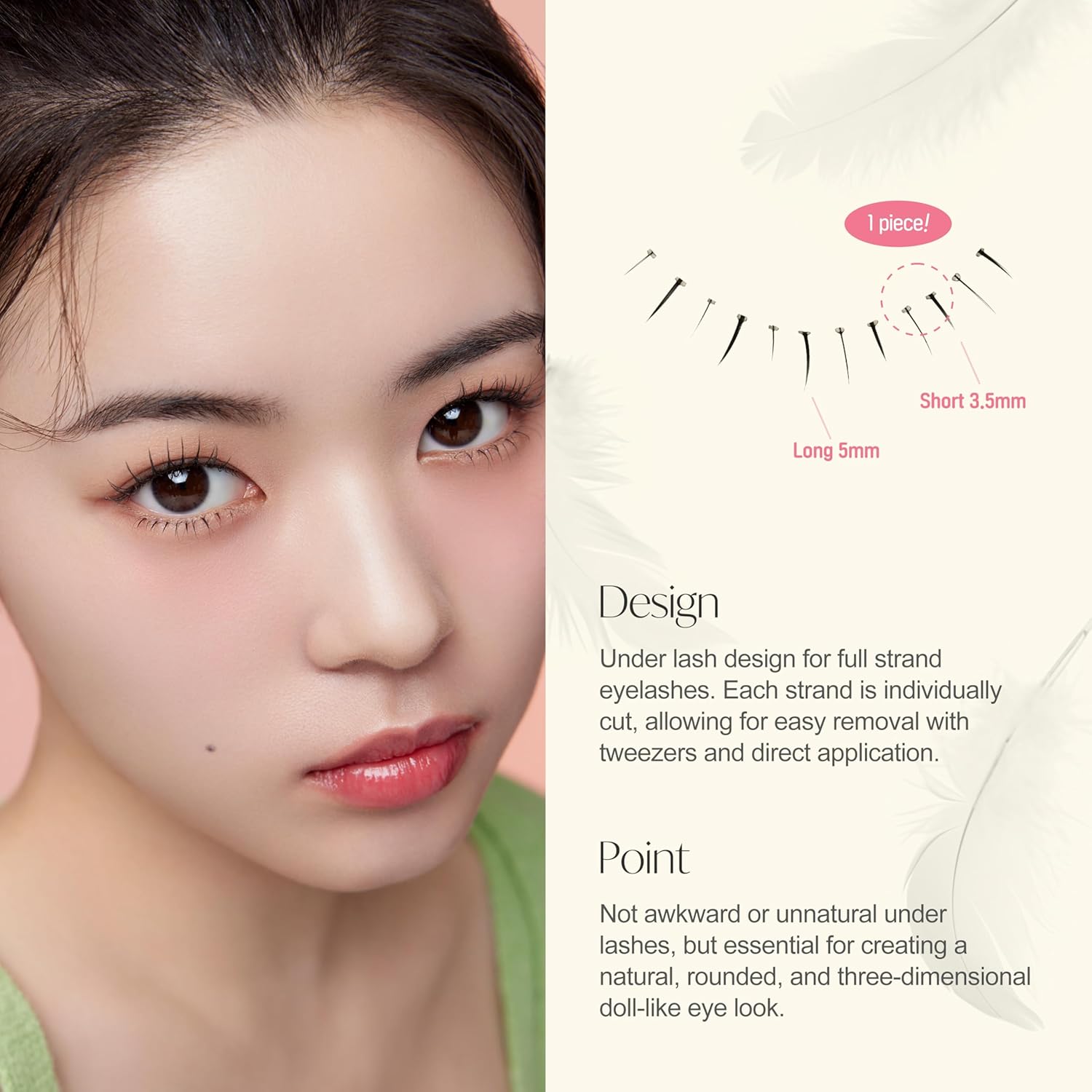 EYEME Eyelash x Artist Collaboration NO.03 – 5 Set Pack, Soft & Natural False Eyelashes, Lightweight Lashes for a Subtle Yet Defined Lash Enhancement, Glue Not Included, K-Beauty - Image 3