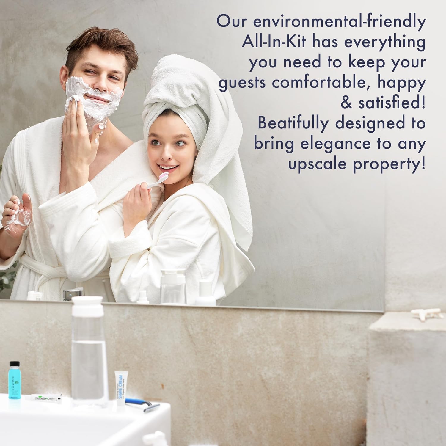 Personal Care Travel Toiletries | 1-Shoppe Amenities Kit | Travel Shaving Set, Toothbrush & Paste, Mouthwash, Makeup Wipes, Swabs, Nail File & Sewing Kit | 150 Pieces - Image 4