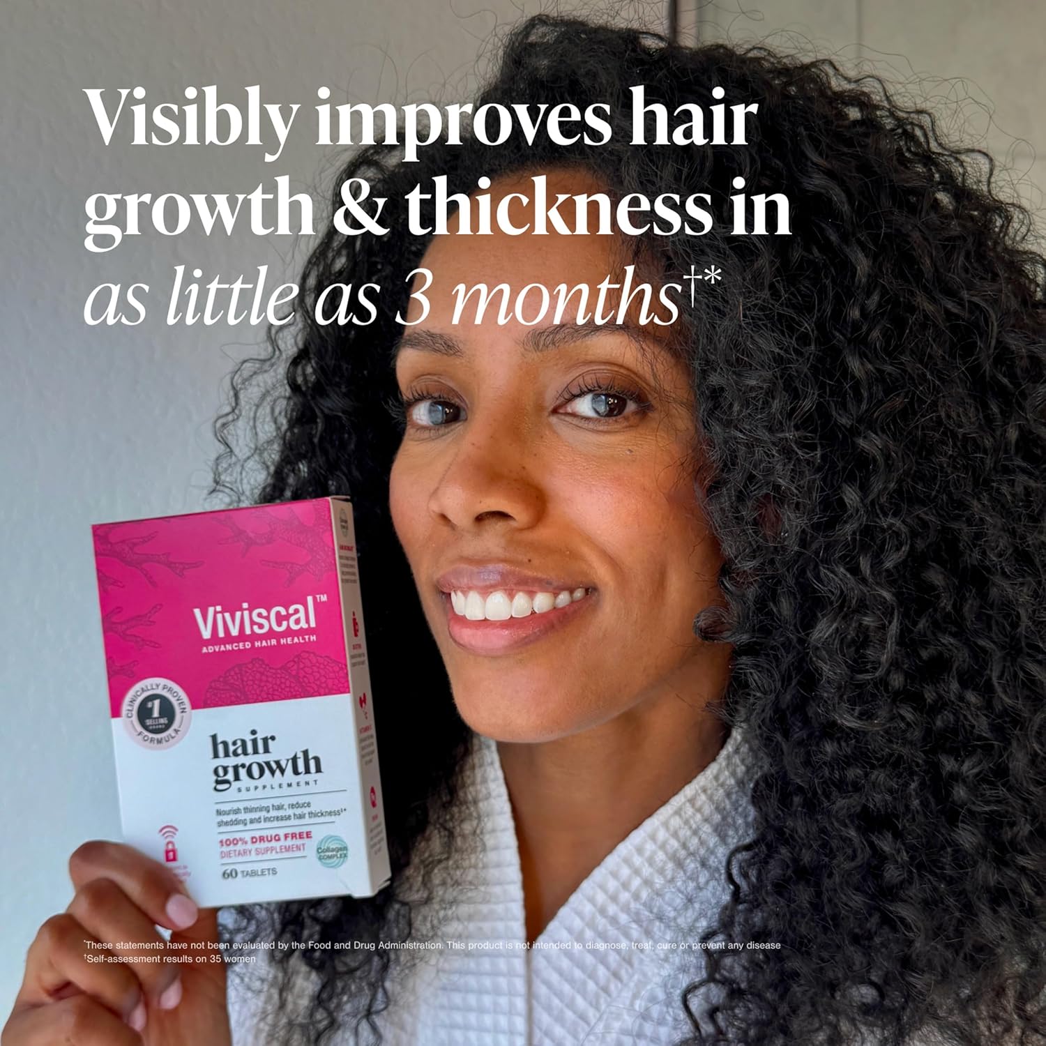 Viviscal Hair Growth Supplements For Women For Thicker, Fuller Hair, Nourishes Thinning & Loss, With Proprietary Collagen Complex, 60 Tablets, 1 Month Supply - Image 3