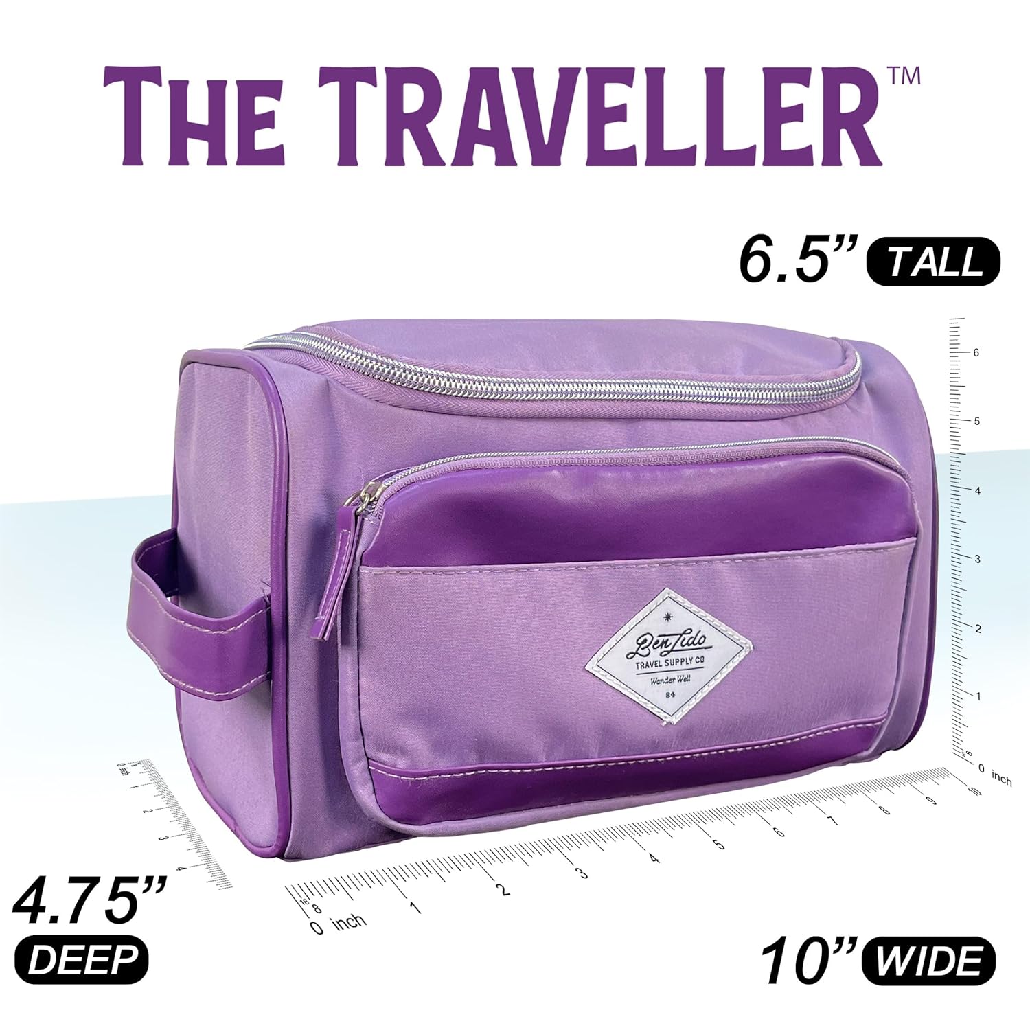 Convenience Kits International Women’s Super Premium 31 PC Travel Kit Featuring: Ensemble of Travel-Size Hair Care Products Plus Face, Body, Oral Care, Travel Essentials in Large Purple Toiletry Bag - Image 3