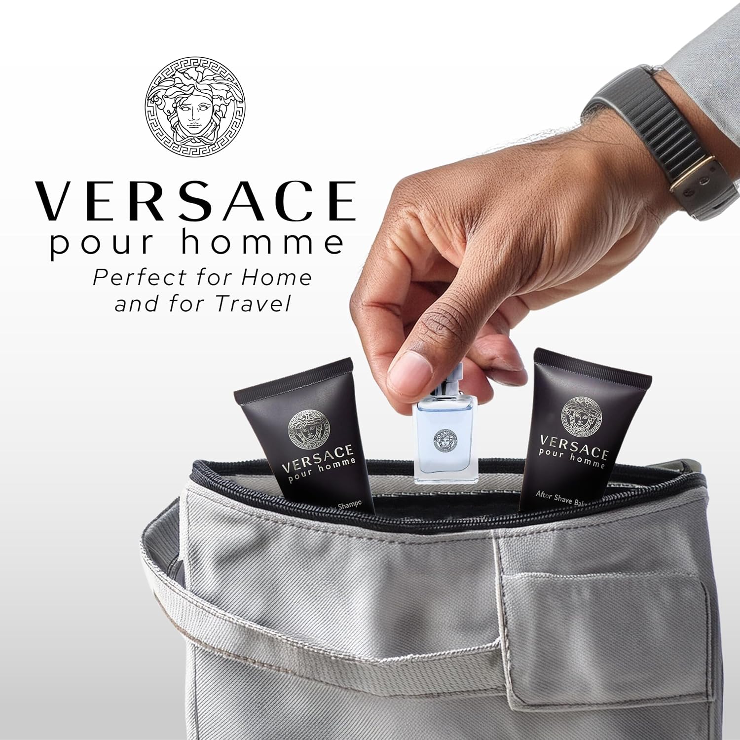 Versace Pour Homme for Men, 3 Piece Mini Gift Set - Image 4