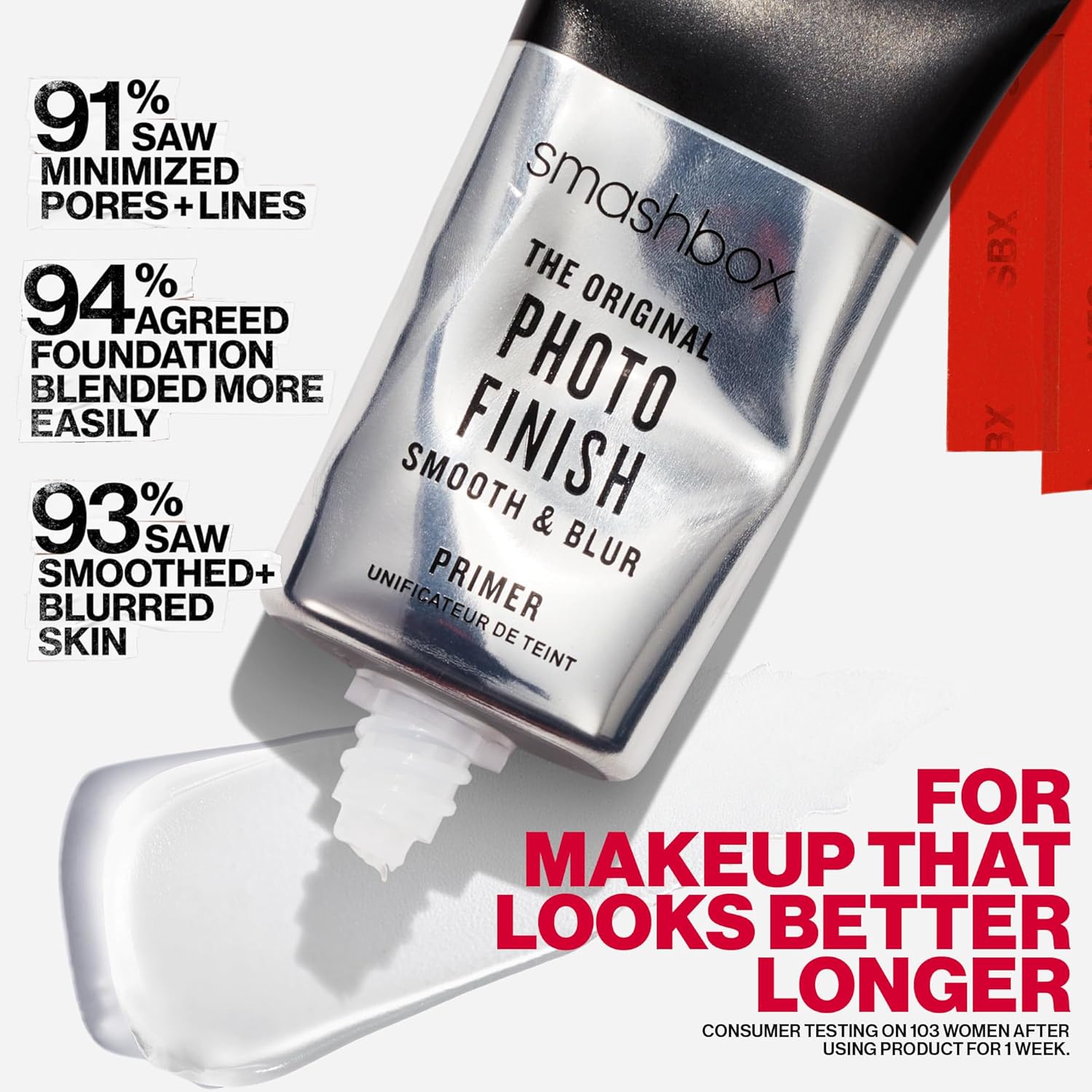 Smashbox The Original Photo Finish Smooth & Blur Makeup Primer | Vitamin E + Oil Free - Image 3