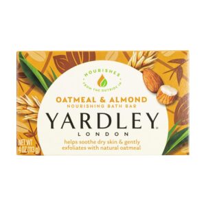 Yardley Oatmeal and Almond Bar Soap, Oatmeal & Almond, 4 Ounce