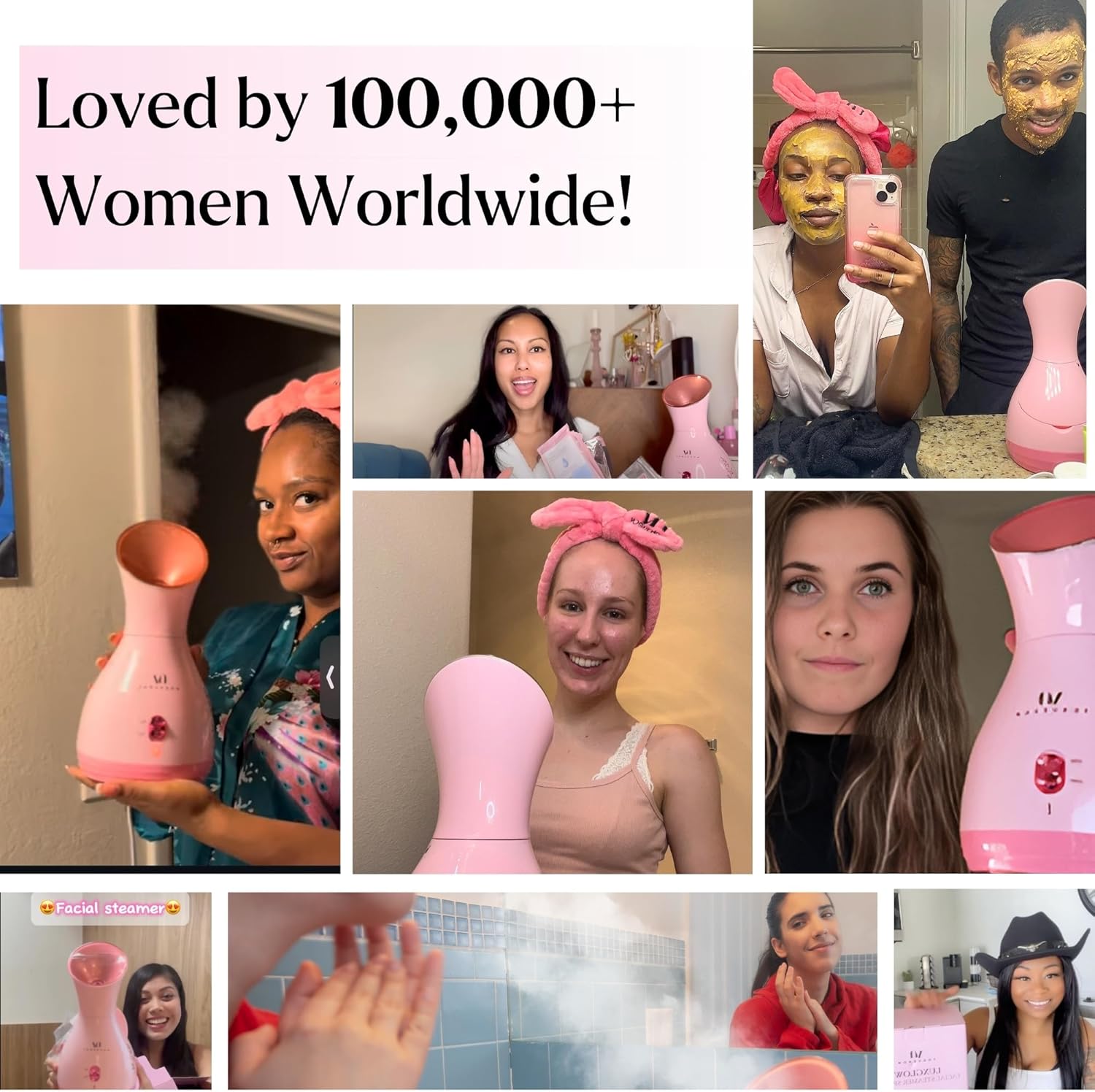 Facial Steamer Spa Kit with Complimentary 17 Skin Care Tools | Face Steamer for Facial Deep Cleaning with Towel Warmer & Humidifier Mode| Self Care Gifts for Women, Spa Gifts, Birthday Gifts for Women - Image 7