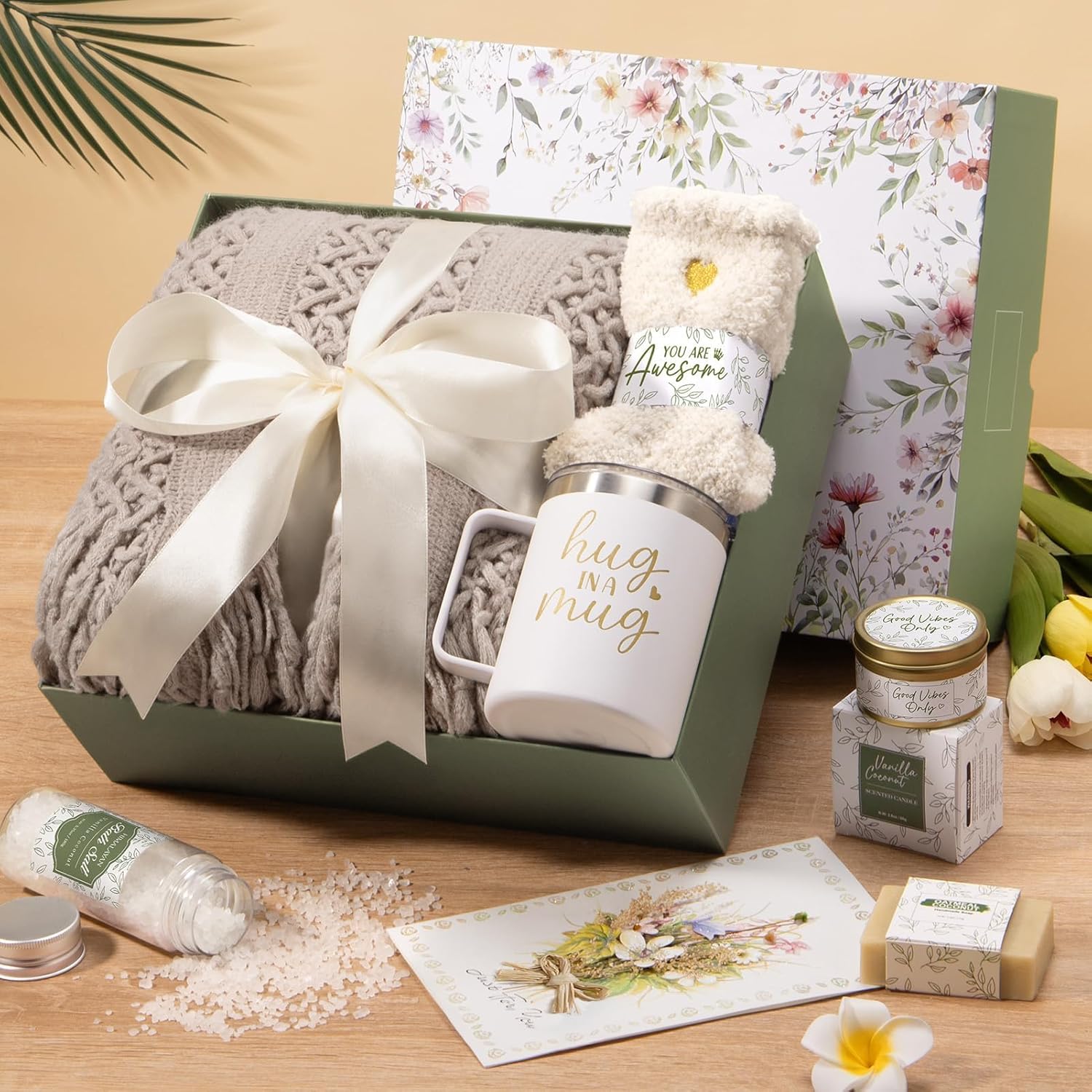 Self Care Gifts for Women Get Well Soon Gifts, Birthday Gifts for Women Care Package, Sympathy Gift Baskets Spa Gifts Thinking of You Inspirational Mothers Day Gifts for Mom Her Wife Friend Grandma - Image 4