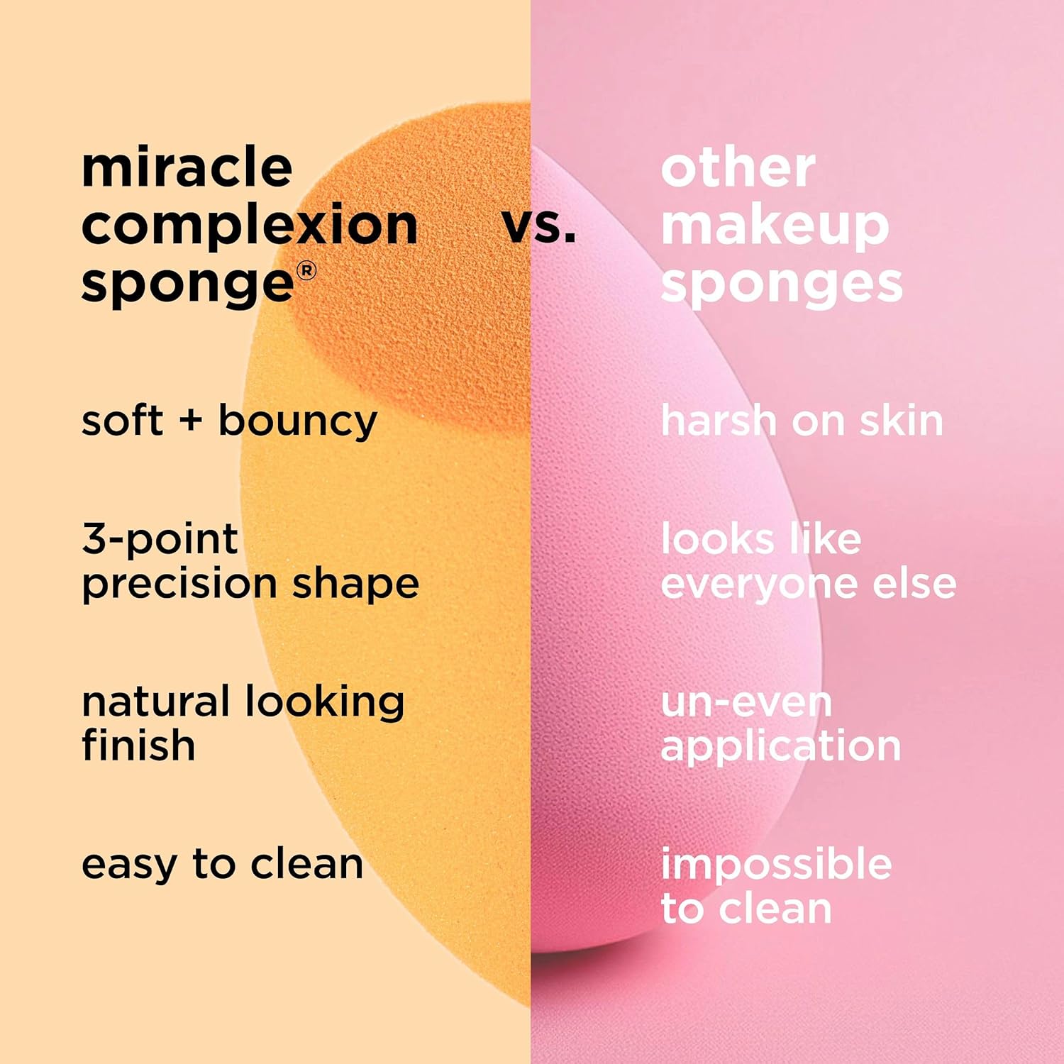 Real Techniques Miracle Complexion Sponge, Makeup Blender for Liquid and Cream Foundation, Full Coverage, Streak-Free Professional Makeup Tool, Cruelty Free, Vegan, Latex Free, 4 Count - Image 5