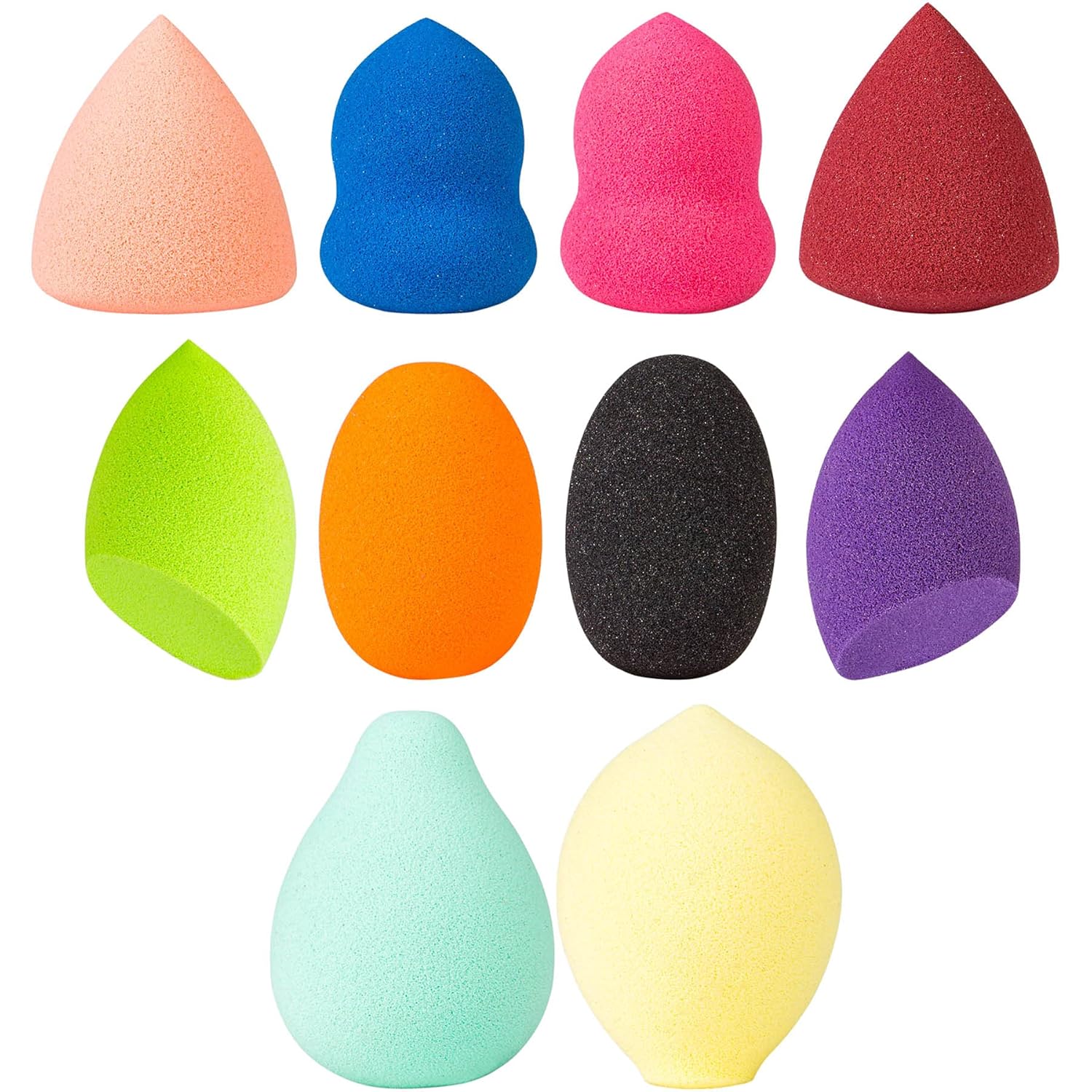 SHANY Pretty & Precise Mini Makeup Blender Puff Set - Premium Latex-Free Makeup Blender Beauty Sponges For Foundation and Blending - Set of 10 - Image 2