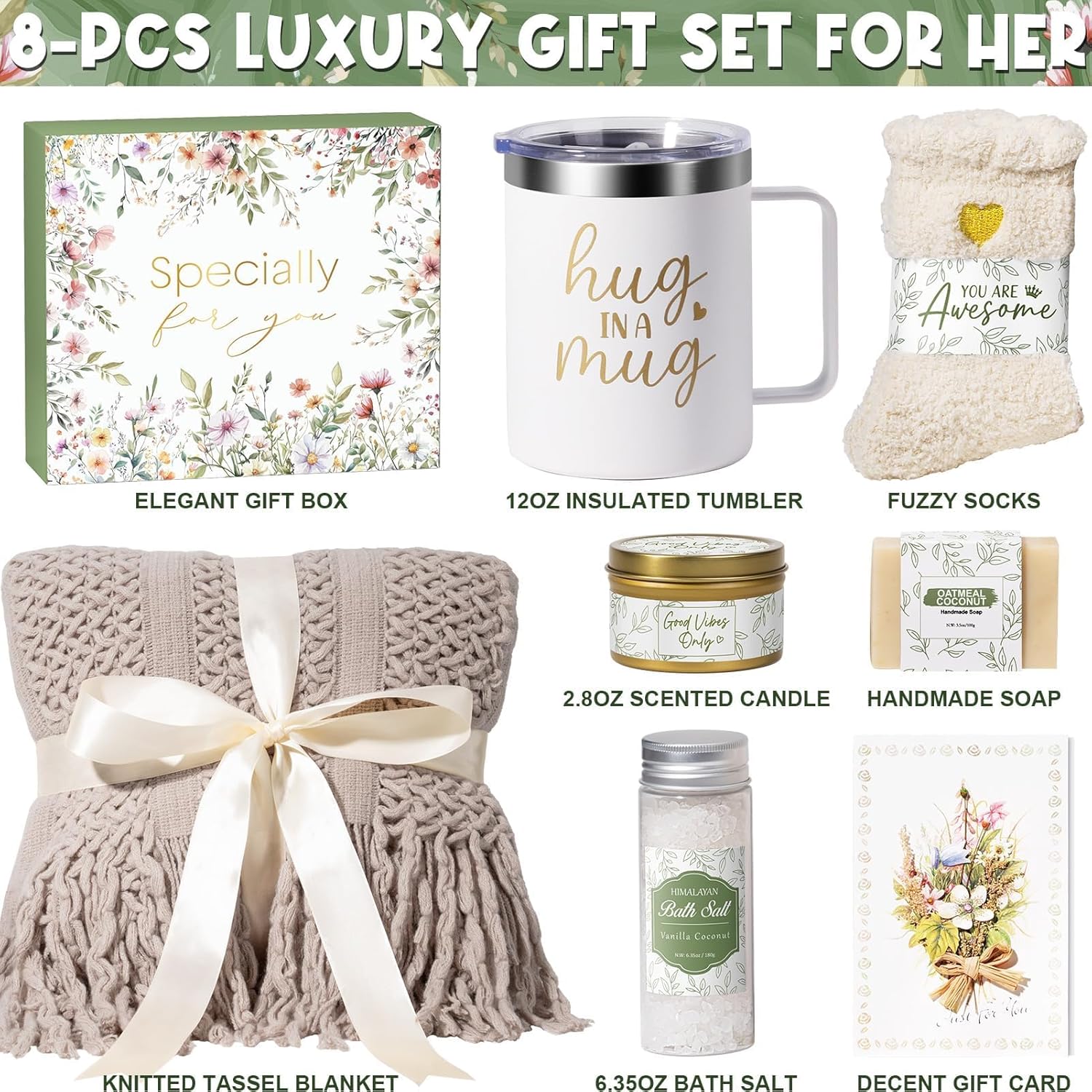 Self Care Gifts for Women Get Well Soon Gifts, Birthday Gifts for Women Care Package, Sympathy Gift Baskets Spa Gifts Thinking of You Inspirational Mothers Day Gifts for Mom Her Wife Friend Grandma - Image 2