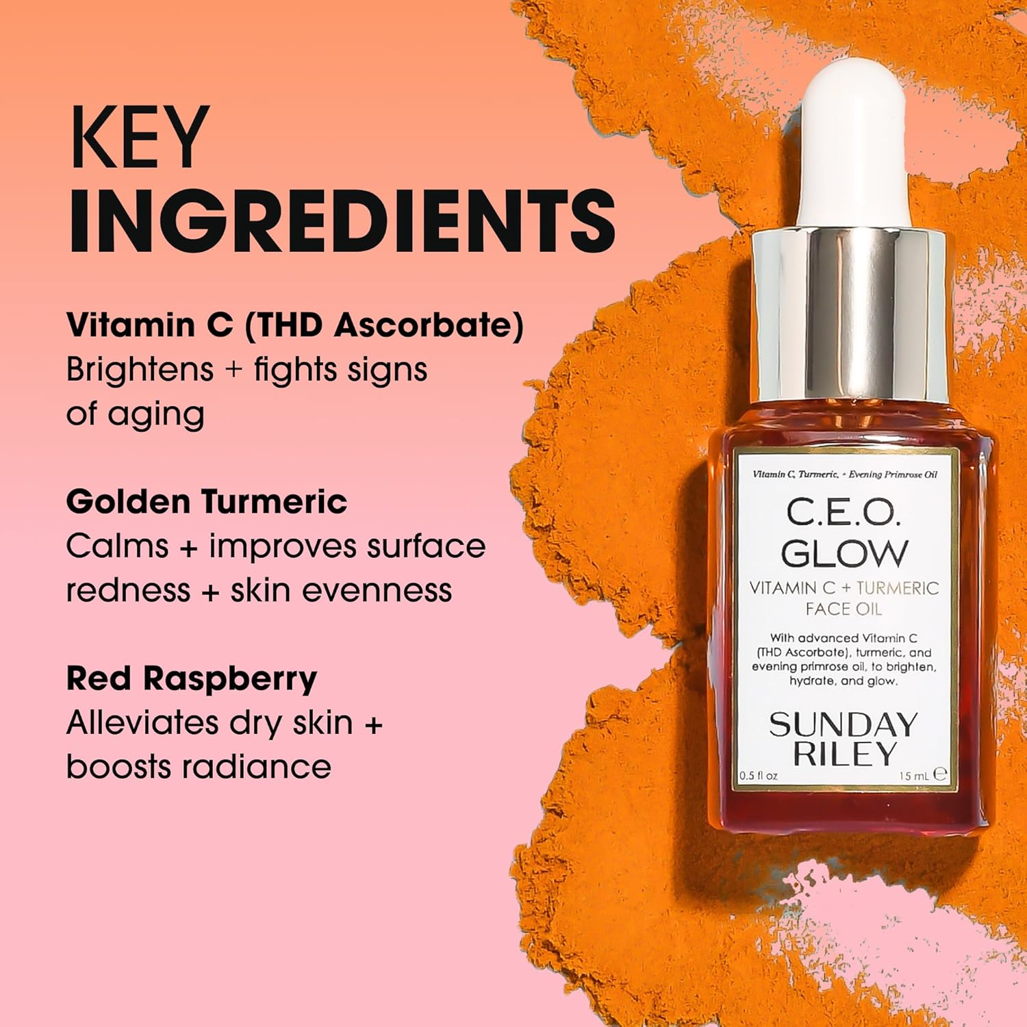 Sunday Riley C.E.O. Glow Vitamin C & Turmeric Face Oil - Image 4