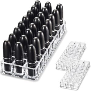 BY ALEGORY byAlegory (Set Of 2) Acrylic Lipstick Makeup Organizers 24 Space Beauty Storage Refillable Cosmetic Container – Clear