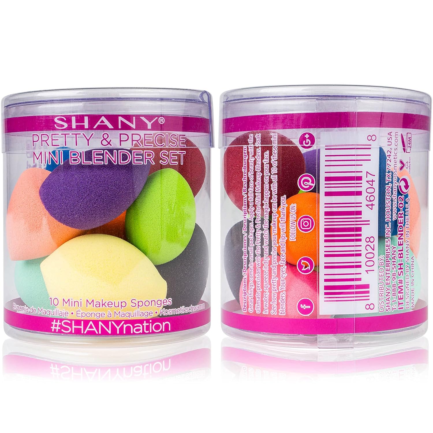 SHANY Pretty & Precise Mini Makeup Blender Puff Set - Premium Latex-Free Makeup Blender Beauty Sponges For Foundation and Blending - Set of 10 - Image 3