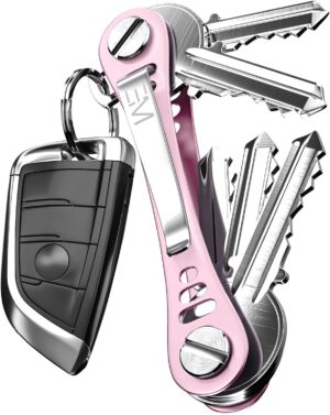 EM Premium Products Compact Key Holder – Pocket Key Organizer – 14 Keys Key Bar