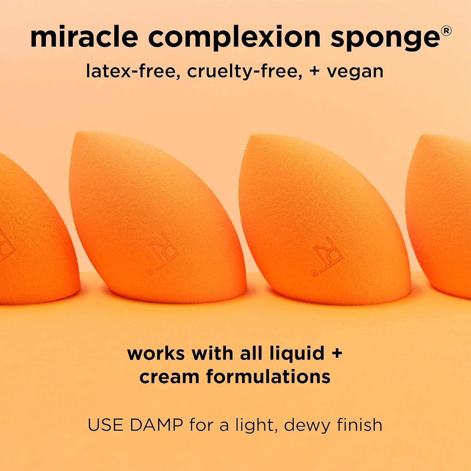 Real Techniques Miracle Complexion Sponge, Makeup Blender for Liquid and Cream Foundation, Full Coverage, Streak-Free Professional Makeup Tool, Cruelty Free, Vegan, Latex Free, 4 Count - Image 7