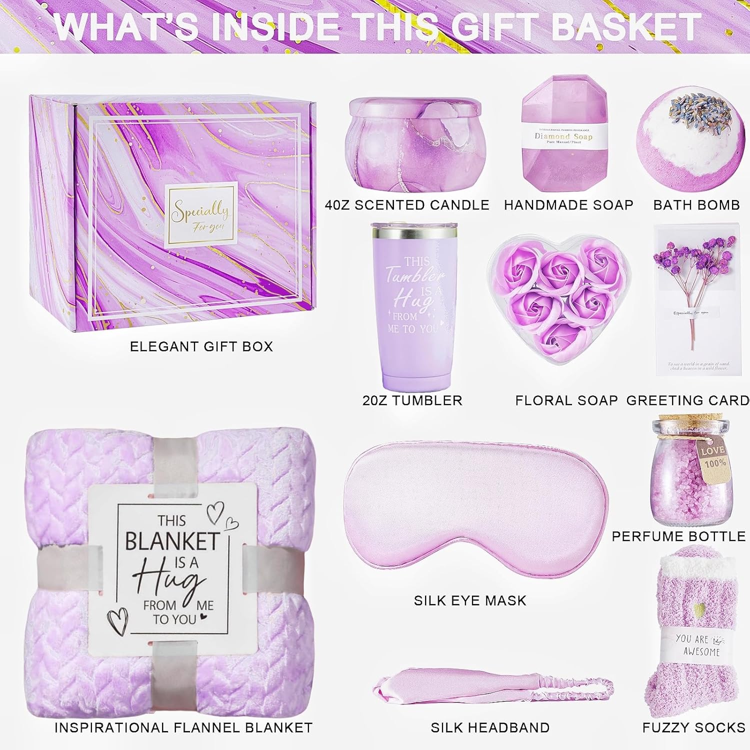 Self Care Gifts for Women, Get Well Gifts for Women, Care Package, Get Well Soon Gift Baskets, Spa Gift Basket, Birthday, Mother's Day Valentines Christmas for Mom Sister Wife Grandma Her Best Friend - Image 2