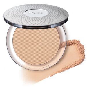 PUR Beauty 4-in-1 Pressed Mineral Makeup Powder Foundation with SPF 15 – Concealer & Finishing Compact Pressed Powder for Face – Buildable Medium to Full Coverage Foundation Powder