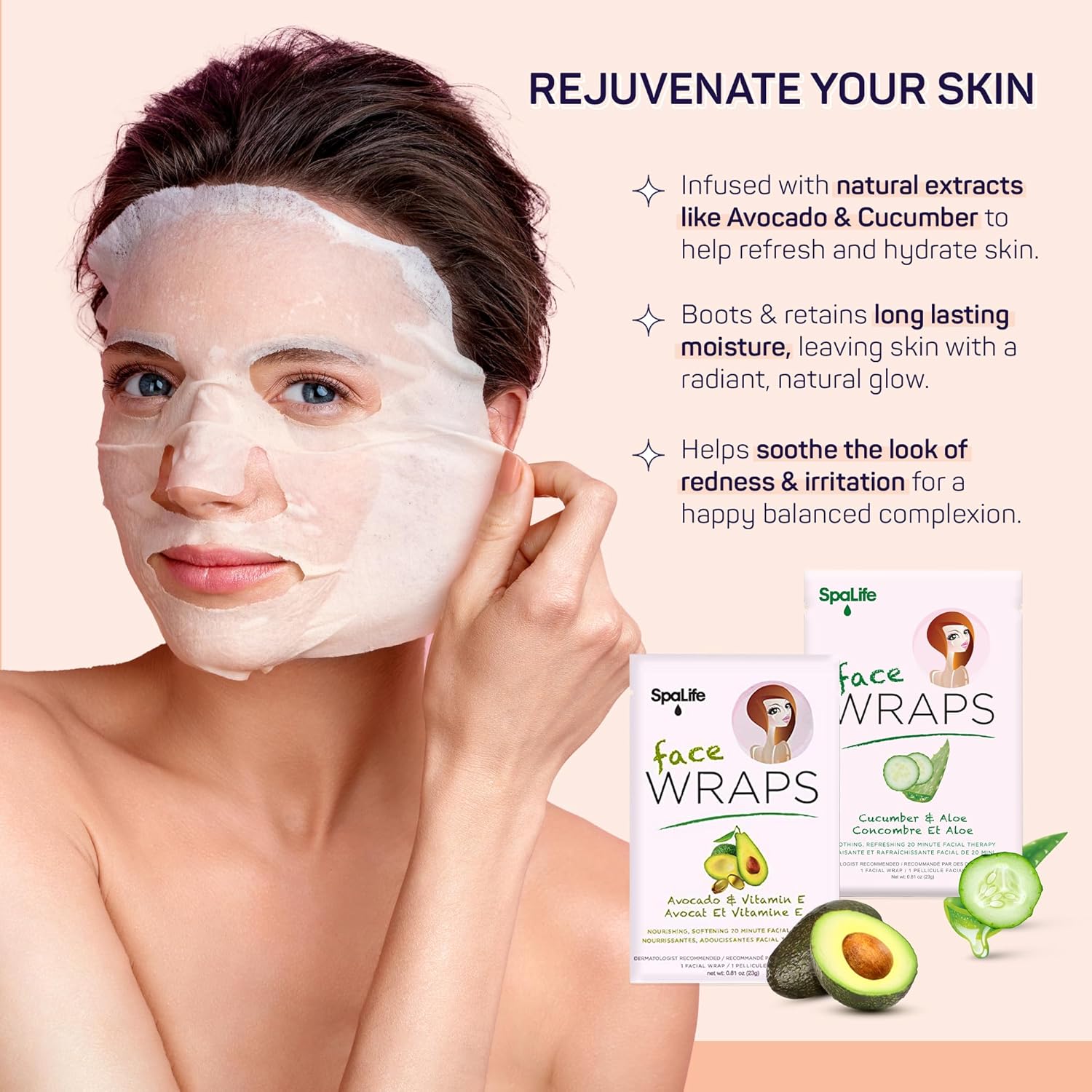 SpaLife Pink 10 Piece Spa Gift Set - Korean Skin Care Set with Travel Size Face, Hand, Foot & Nail Products - Skincare Bundle for Women - Image 2