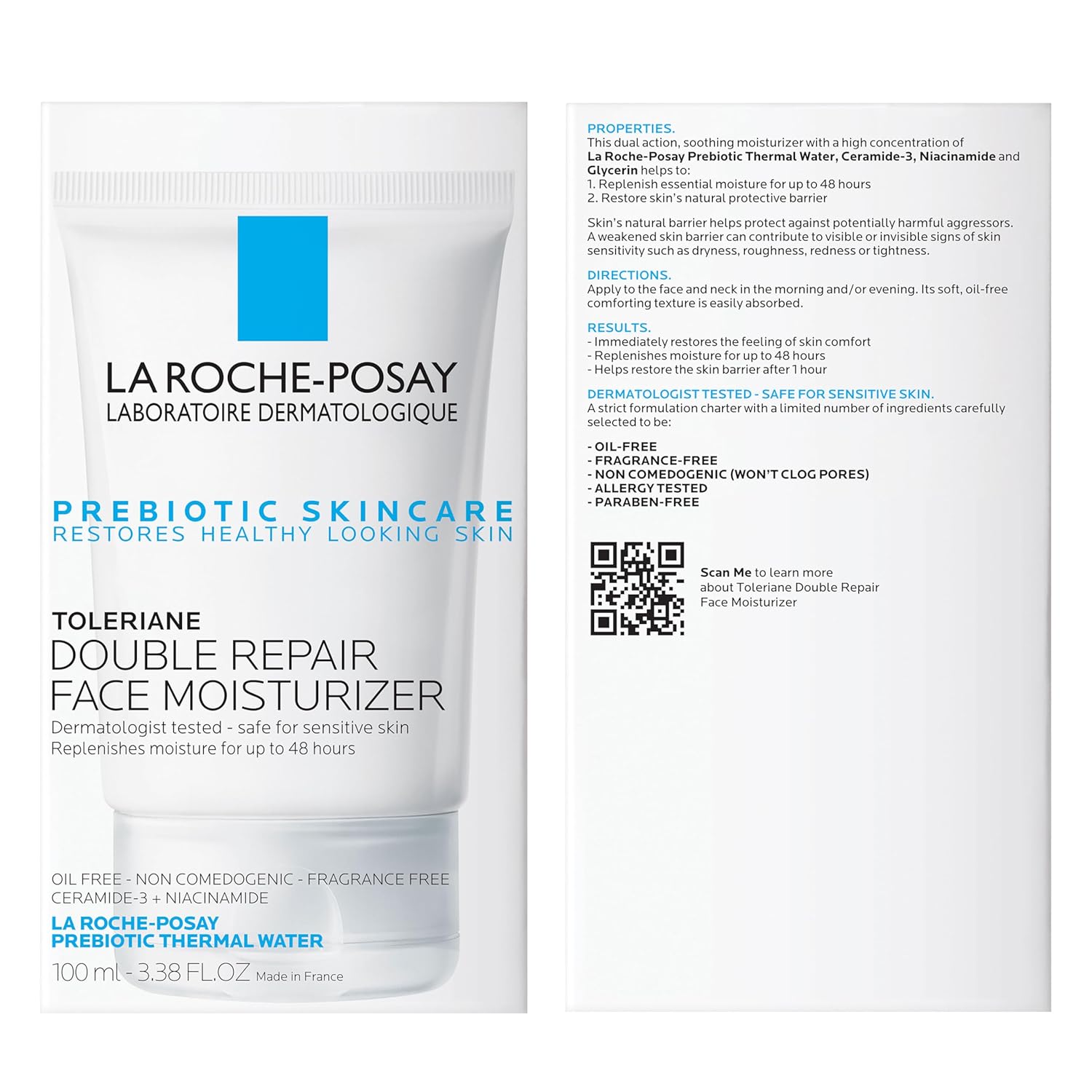 La Roche-Posay Toleriane Double Repair Face Moisturizer, Daily Moisturizer Face Cream with Ceramide & Niacinamide for All Skin Types, Immediate Comfort & Long Lasting Hydration, Fragrance Free - Image 9