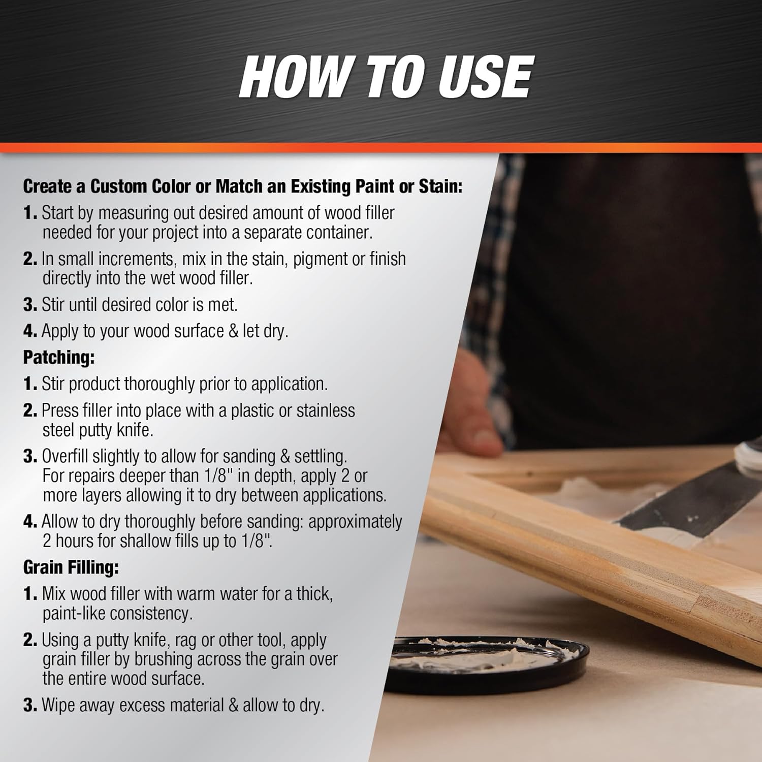 DAP Products Premium Wood Filler, White 16 FL OZ - Image 3