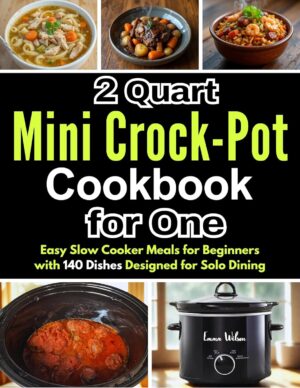 2 Quart Mini Crock-Pot Cookbook for One: Easy Slow Cooker Meals for Beginners with 140 Dishes Designed for Solo Dining