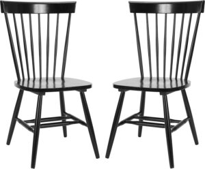 SAFAVIEH Parker Spindle Windsor Set of 2 Dining Chair, 17, Black