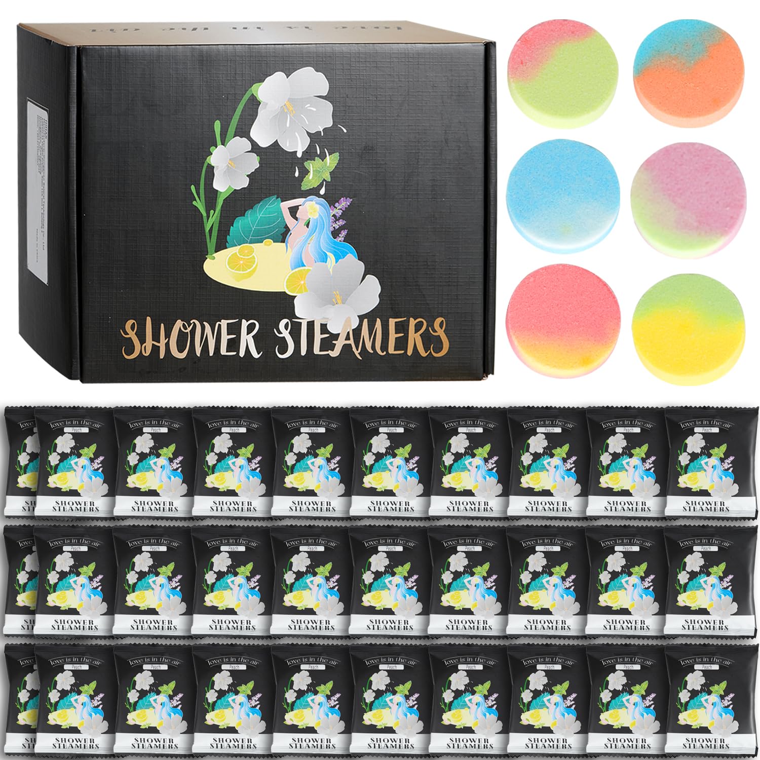 48pcs Aromatherapy Shower Steamers - Relaxation Birthday Christmas Set for Women and Men, Shower Bombs Tablets for Stress Relief and Self Care, Luxury Home Spa - Image 5