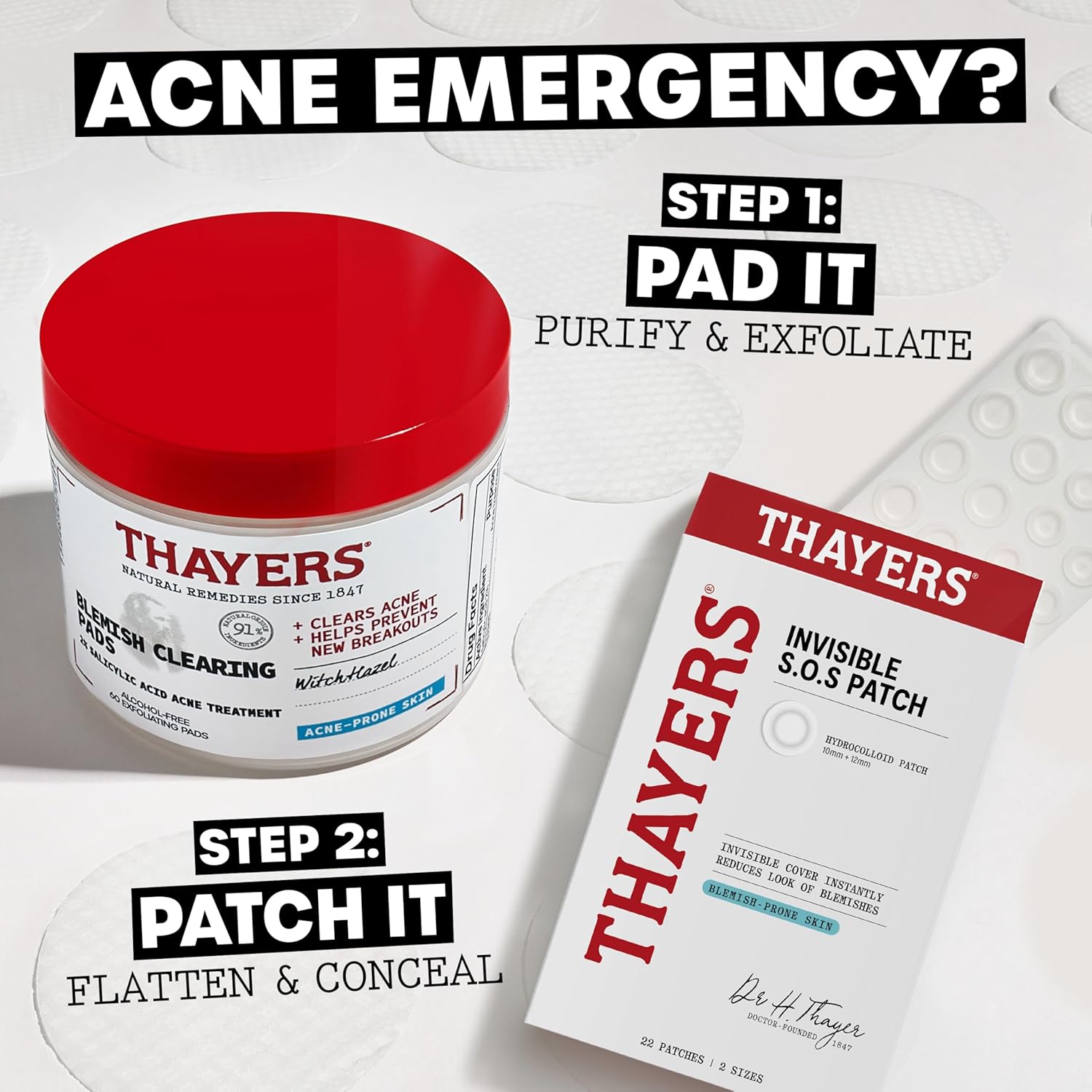 Thayers Blemish Clearing Acne Pads, Salicylic Acid Acne Treatment for Face, Pore Reducing, Exfoliating, and Soothing Skincare, Witch Hazel Toner Pads, 60 Ct - Image 7