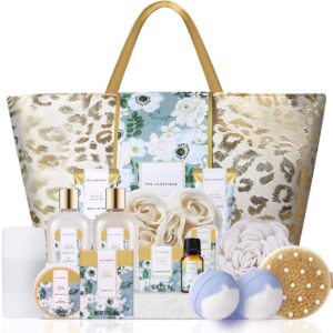 spa luxetique Spa Gift Baskets for Women – Gift Set for Women,15pcs Luxury Relaxing Spa Kit with Bath Bombs, Birthday Gifts Body and Bath Set