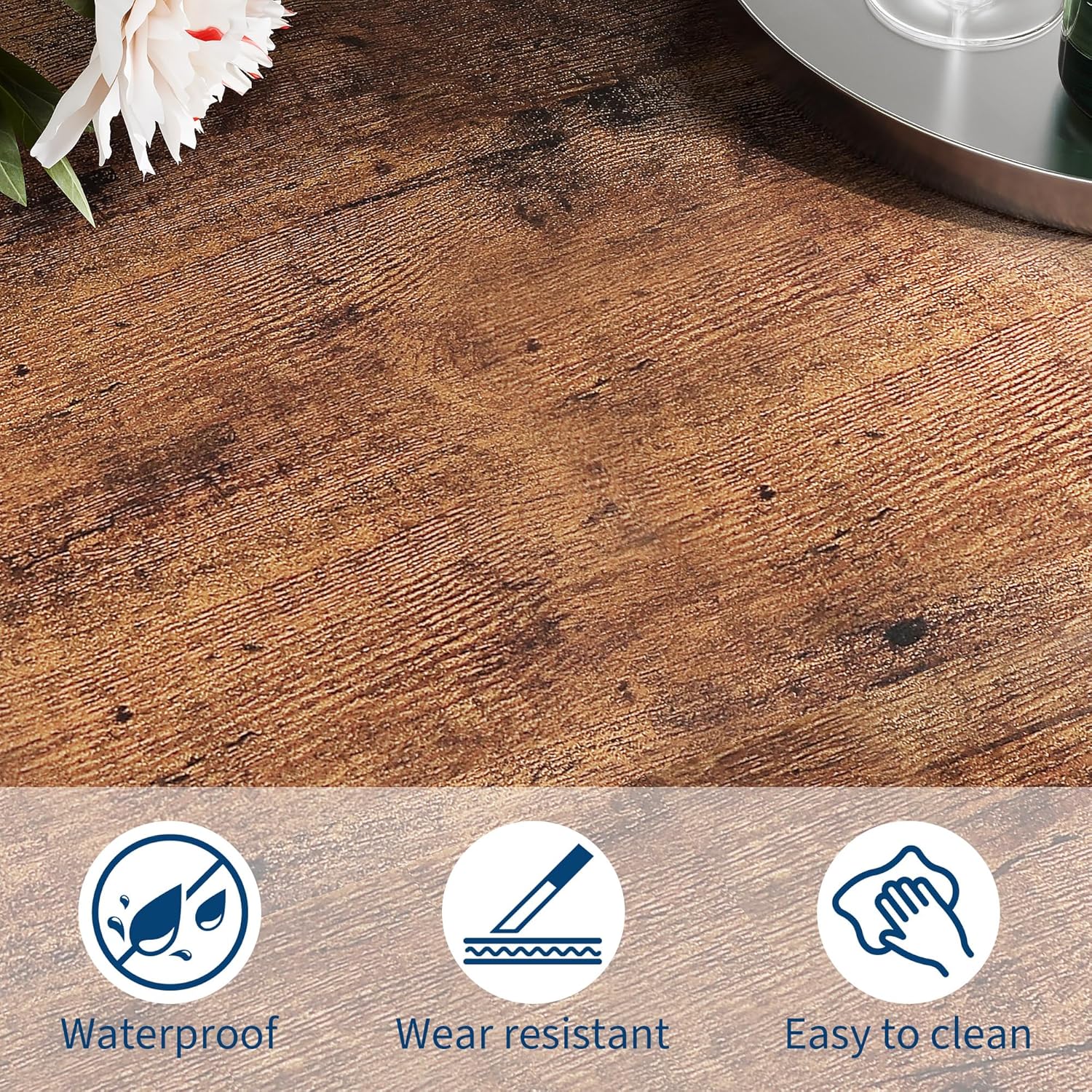 79" Large Industrial Dining Room Table for 6-8 People Rectangular Wood Kitchen Table Modern Farmhouse Dining Table Kitchen Dining Room Table with Heavy Duty Metal Legs forKitchen, Living Room - Image 6