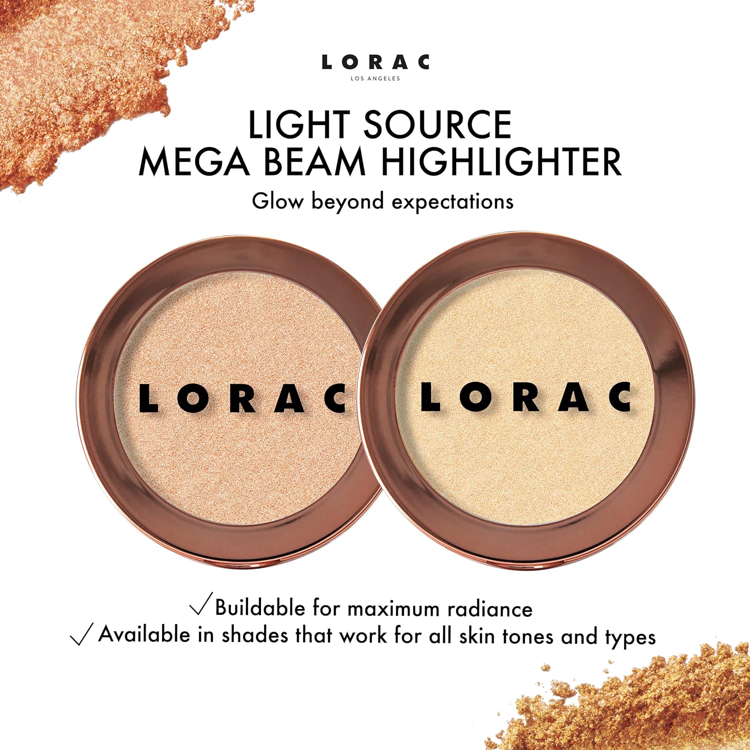 LORAC Light Source Mega Beam Highlighter | Highlighter Makeup Powder | Shimmer Highlighter | Celestial - Image 2