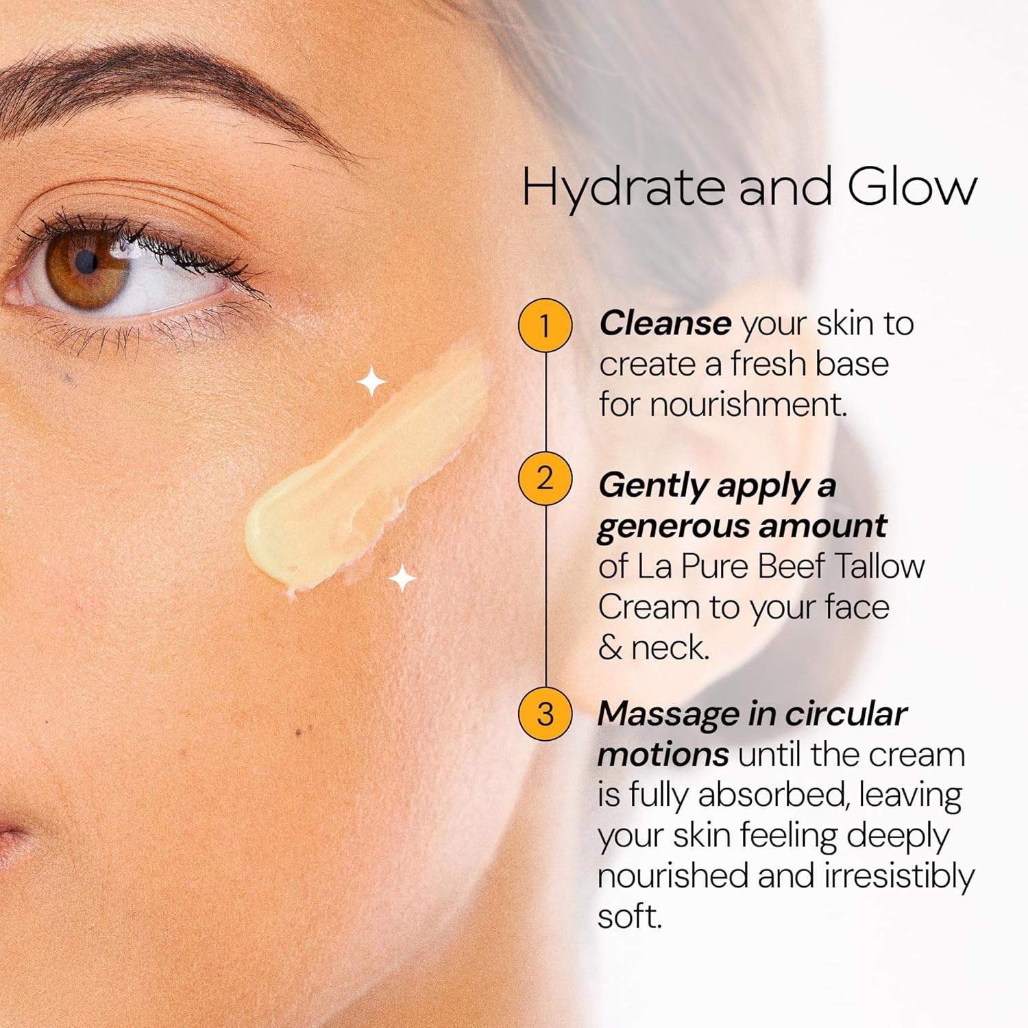 Beef Tallow for Skin, Grass-Fed Tallow Face Cream with Hyaluronic Acid, Aloe Vera & Frankincense, Non-Greasy Anti-Aging Moisturizer, Citrus Scent, 2 oz - Image 6