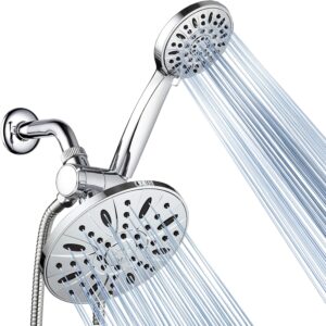 AquaDance 7″ Premium High Pressure 3-Way Rainfall Combo Combines The Best of Both Worlds-Enjoy Luxurious Rain Showerhead and 6-Setting Hand Held Shower Separately or Together, Chrome