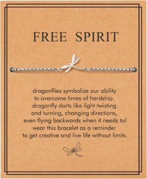 Bracelet for Women Teens Butterfly Dragonfly Gifts for Women Birthday Gifts for Friends Sister