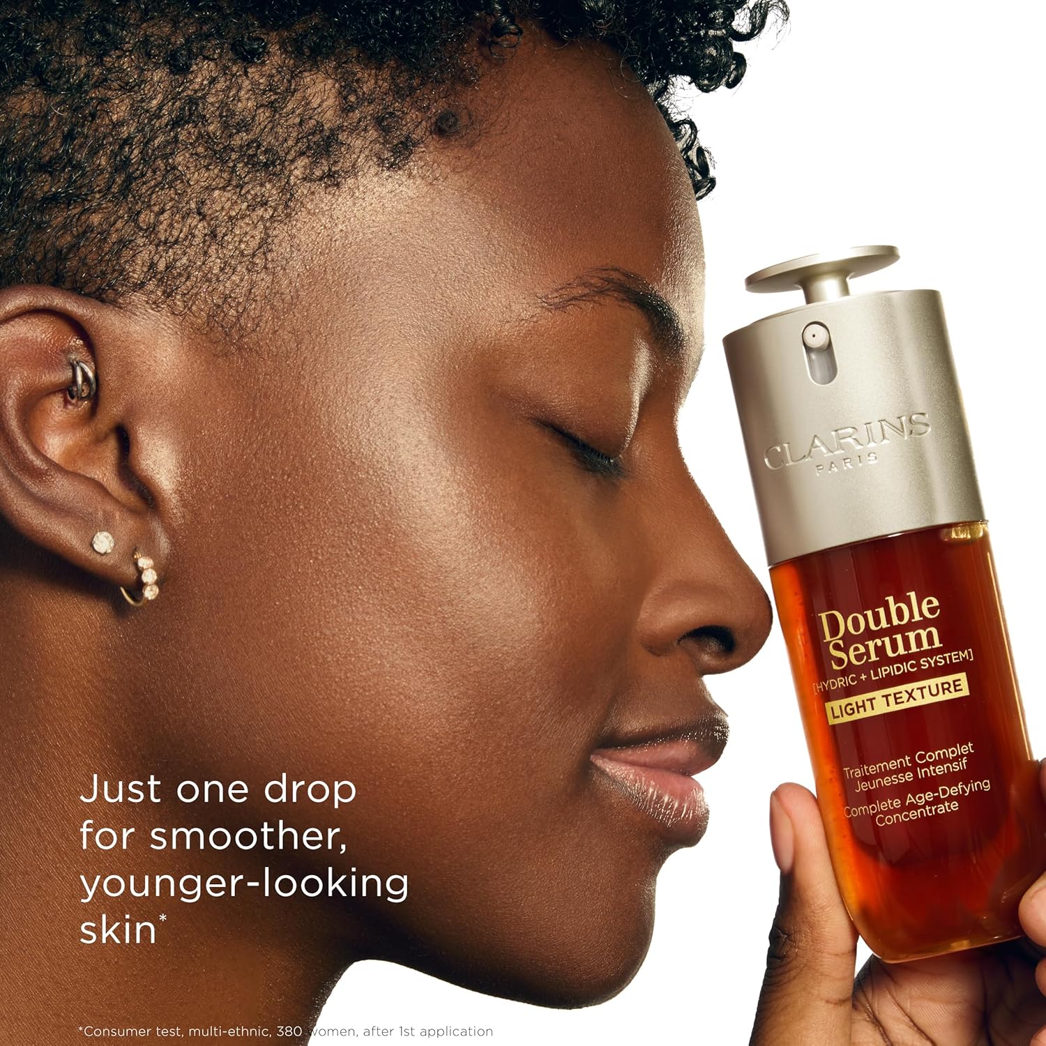 Clarins NEW Double Serum Light | Anti Aging Serum | Visibly Firms, Smoothes, Boosts Radiance and Refines Pores | 24H Hydration | Light Texture | Great for Combination to Oily Skin and Humid Climates - Image 9