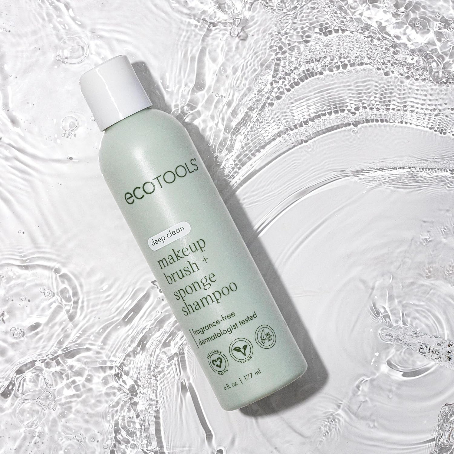 EcoTools Cleanser Shampoo for Makeup Brush/Sponge/Puffs, Remove Makeup & Impurities, Fragrance-Free, No Harsh Chemicals, Vegan & Cruelty-Free, 6 fl.oz./177 ml, 1 Count - Image 10