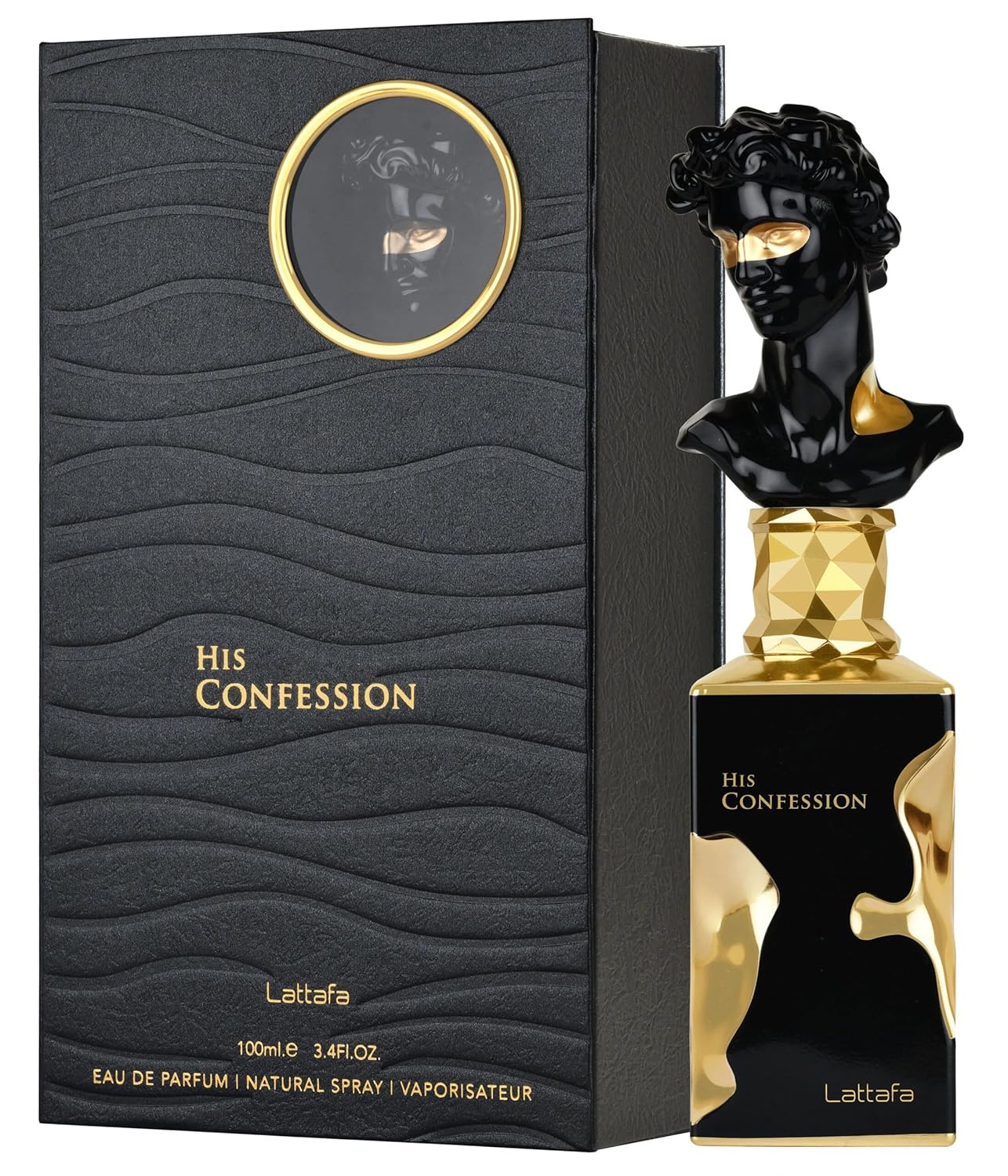 Lattafa His Confession for Men Eau de Parfum Spray, 3.4 Ounce / 100 Ml - Image 2