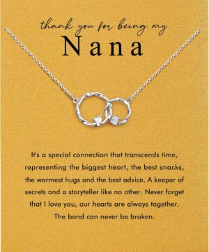 Birthday Gifts for Mom, Grandma, Best Friend, Sister, Aunt, NANA, Thank You Gifts Relationship Necklace for Women in Christmas Mother’s Day
