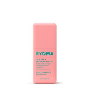 BYOMA De-Puff + Brighten Eye Gel – Lightweight Gel Eye Cream for Dark Circles, Puffiness & Wrinkles – Under Eye Cream With Hyaluronic Acid & Vitamin C – Barrier Repair Skincare – 0.68 fl. oz