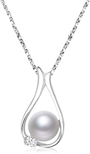 Pearl Necklaces – Gifts for Women: Pearls Pendant Necklace for Mom, Wife, Girlfriend – Fine Jewelry for Christmas, Anniversary, Valentine’s Day, Mother’s Day